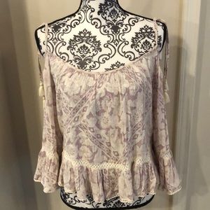NWT Neiman Marcus Dex BoHo Cold Shoulder top